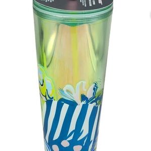 2024 Starbucks Cana Lily in Blue and Lime Green Tumbler